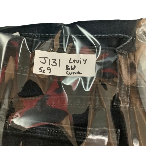 Levi’s Bold Curve Jeans Sz 9 Low Rise Skinny Dark Blue - Picture 7 of 7